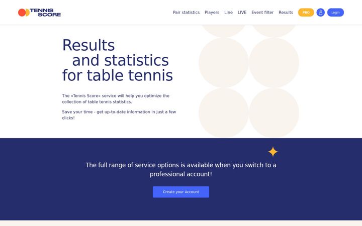 Posnetek zaslona score-tennis.com
