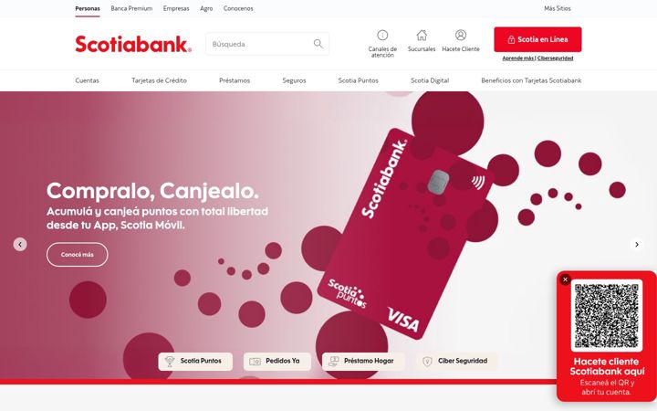 Screenshot of scotiabank.com.uy