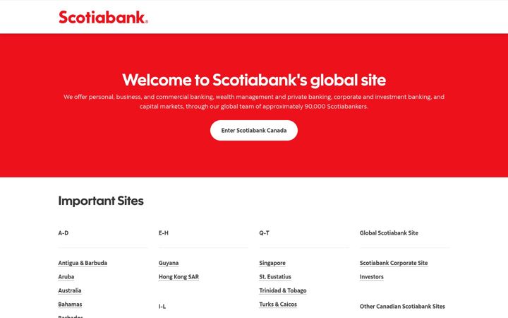 Ekrānuzņēmums no scotiabank.com