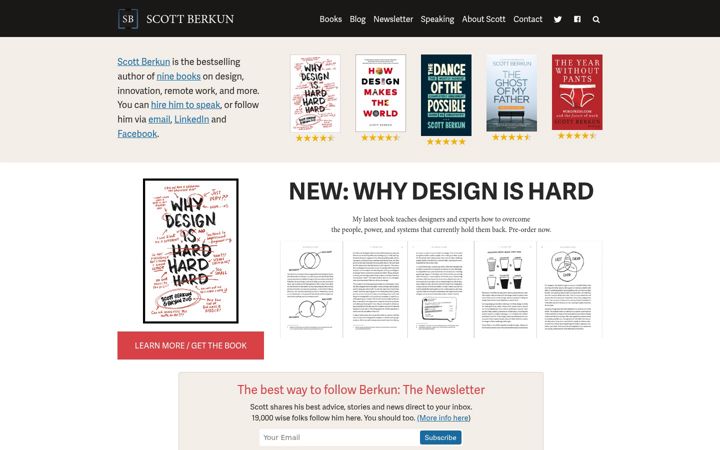 Screenshot of scottberkun.com