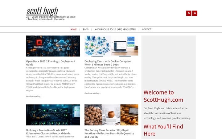 Screenshot stránky scotthugh.com