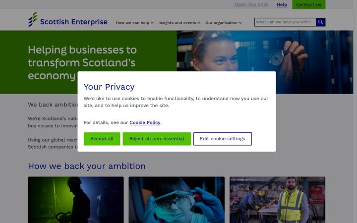 Screenshot of scottish-enterprise.com