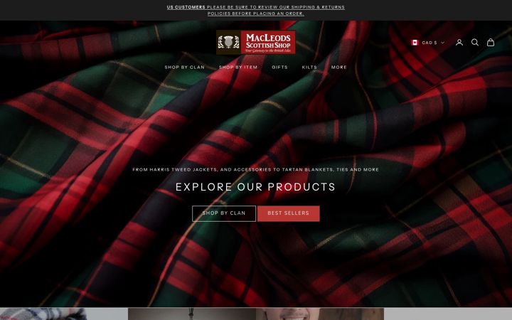 Screenshot of scottishshop.com