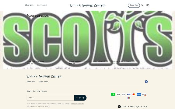 Screenshot of scotts-garden-center.com