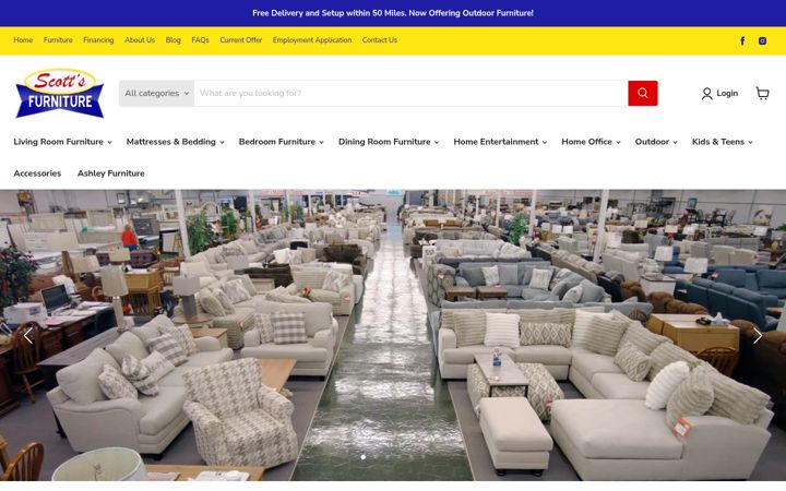 Screenshot of scottsfurniturecompany.com