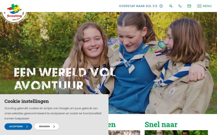 Screenshot of scouting.nl