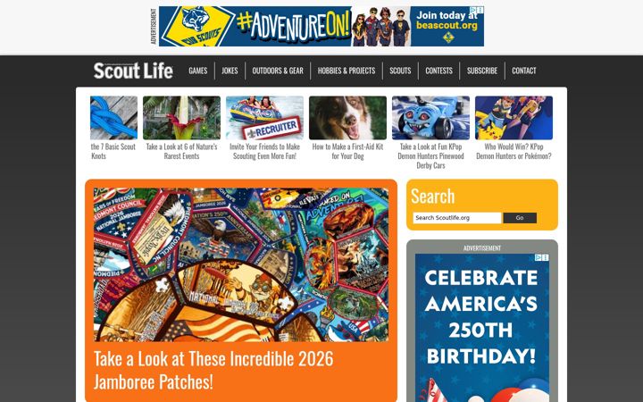 Screenshot of scoutlife.org
