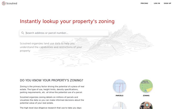 Screenshot of scoutred.com
