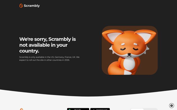 Screenshot of scrambly.io