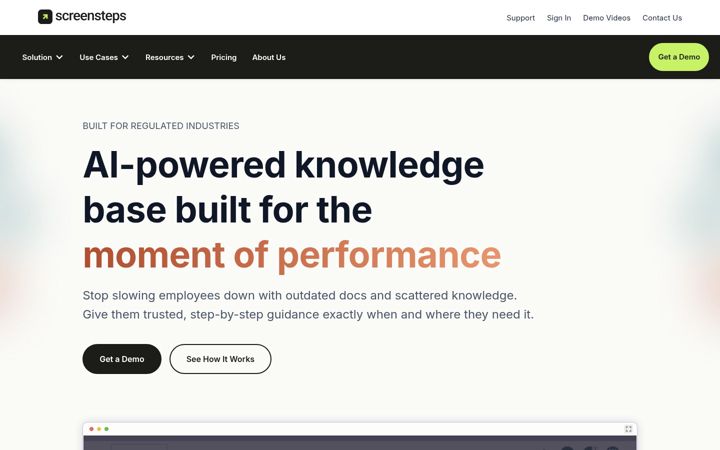 Screenshot of screenstepslive.com