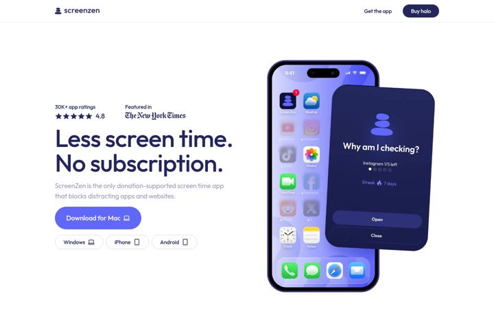 Screenshot von screenzen.co