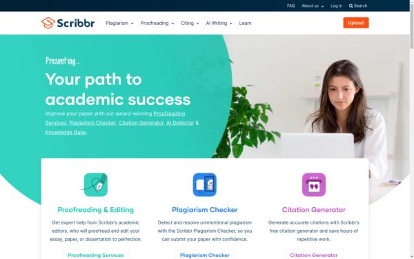 Screenshot of scribbr.com