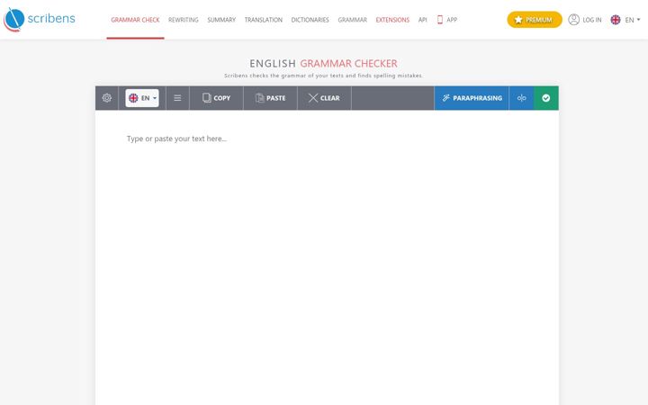 Screenshot of scribens.com