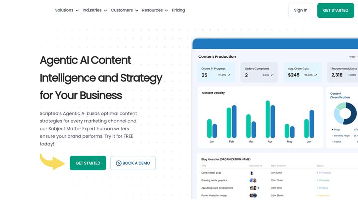 Screenshot of scripted.com