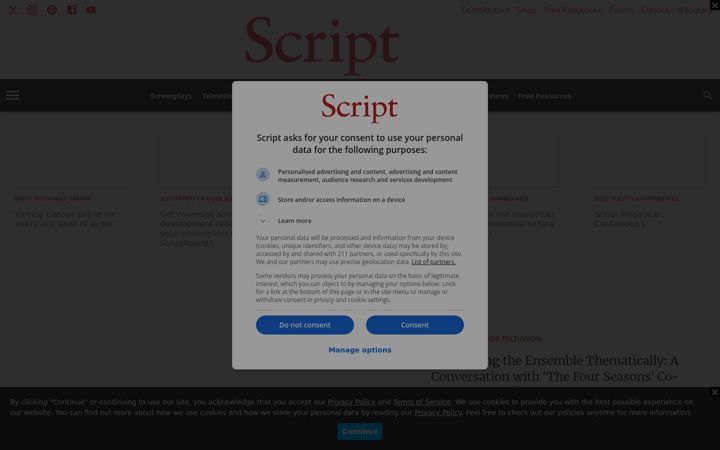 Screenshot of scriptmag.com