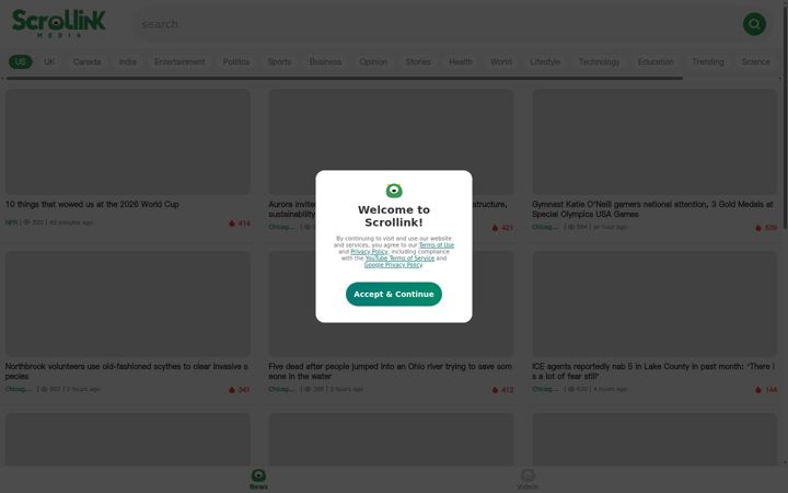 Screenshot of scrollinkmedia.com