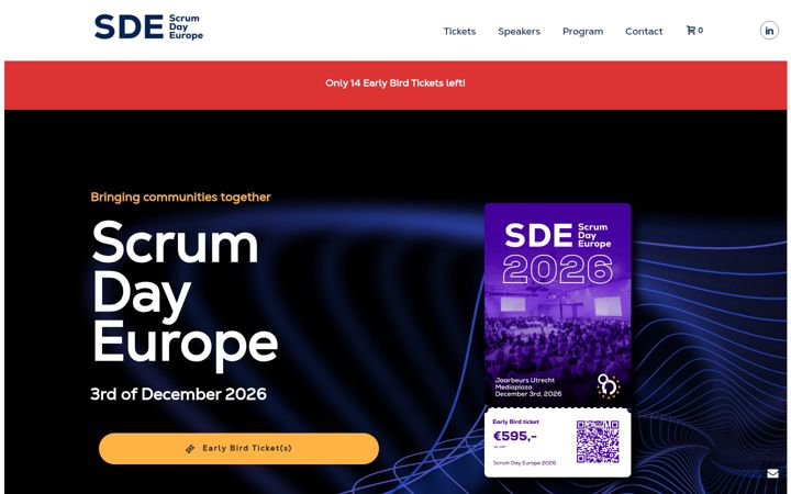Skjermbilde av scrumdayeurope.com