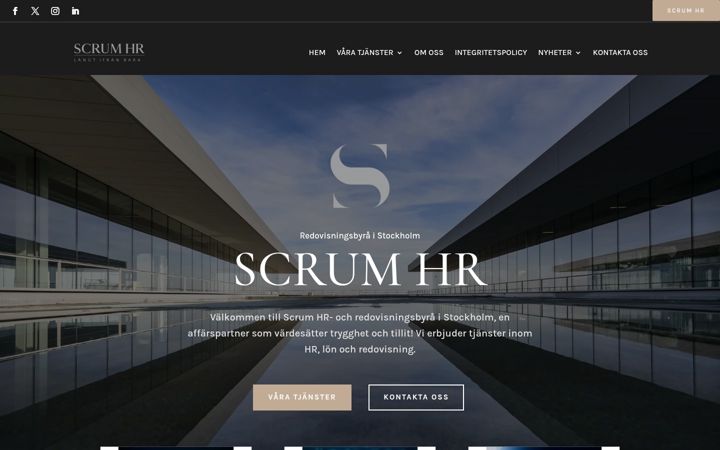 Screenshot of scrumhr.se