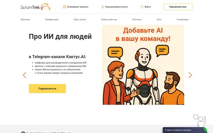 Screenshot of scrumtrek.ru