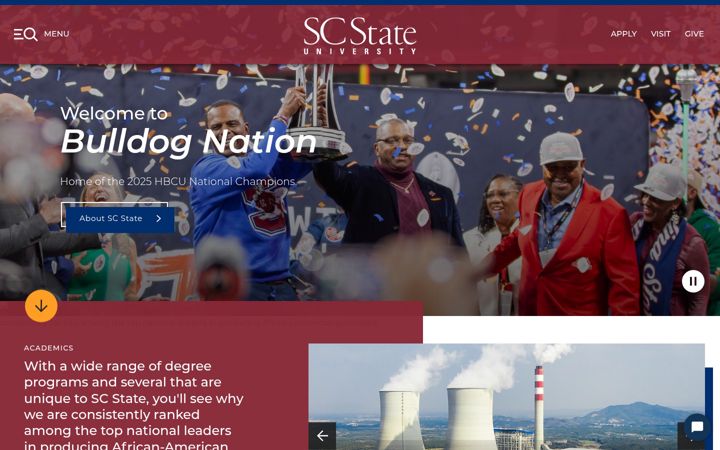 Screenshot of scsu.edu