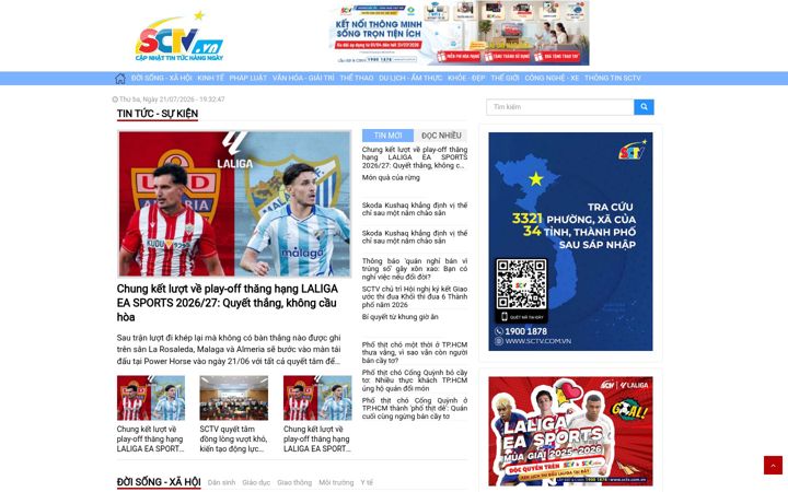 Screenshot of sctv.vn