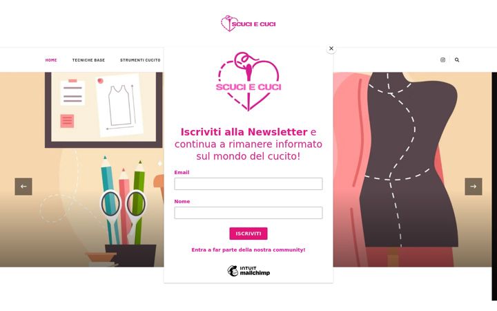 Screenshot of scuciecuci.altervista.org