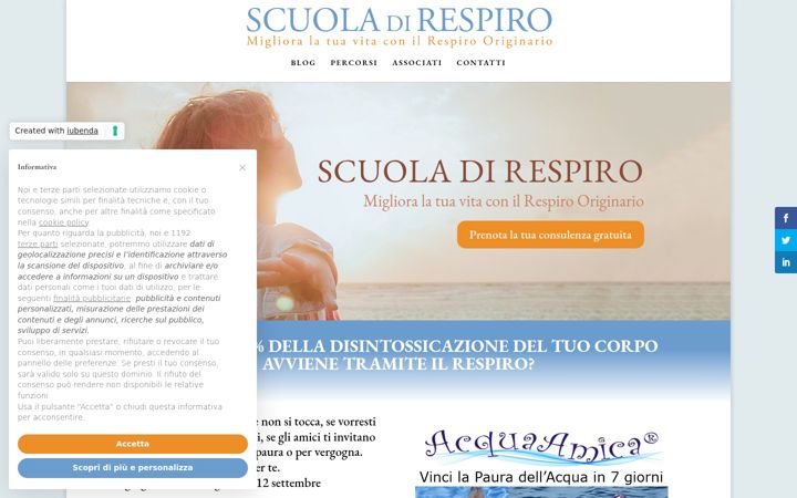 Screenshot of scuoladirespiro.org