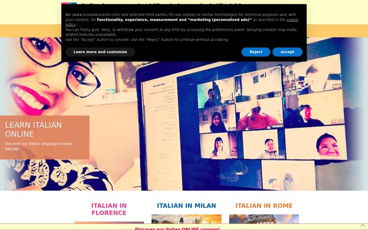 Screenshot of scuolaleonardo.com