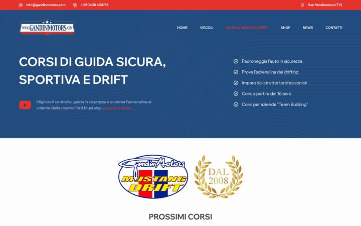 Ekraanipilt saidist scuolamustangdrift.com