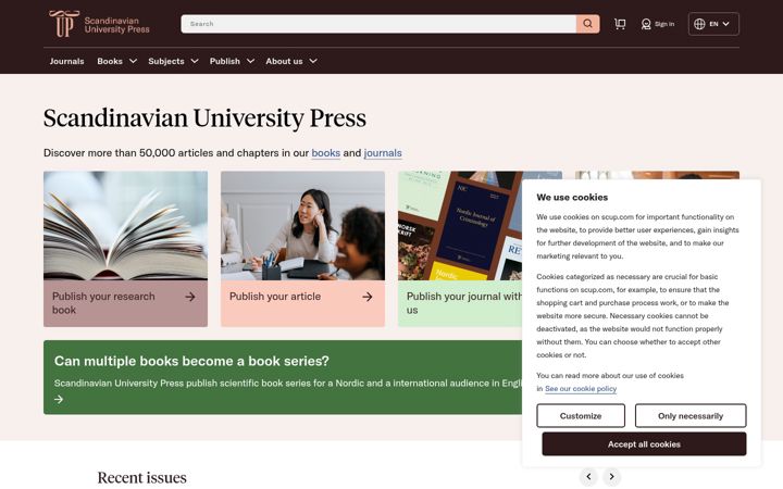 Screenshot of scup.com