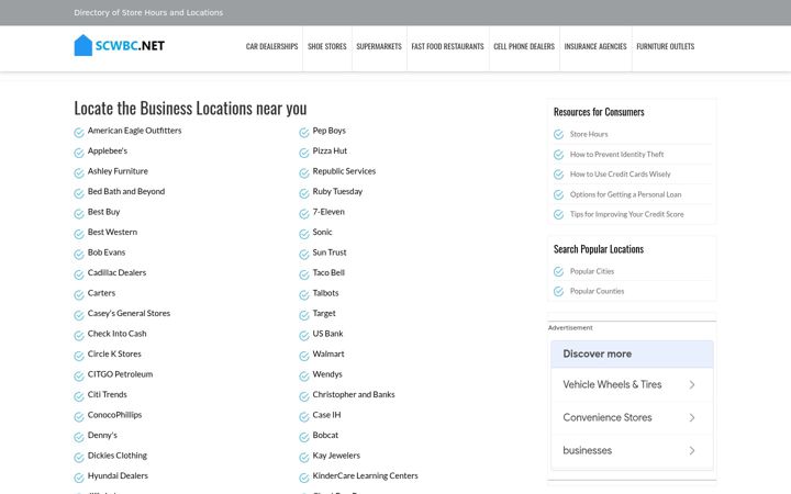 Screenshot of scwbc.net