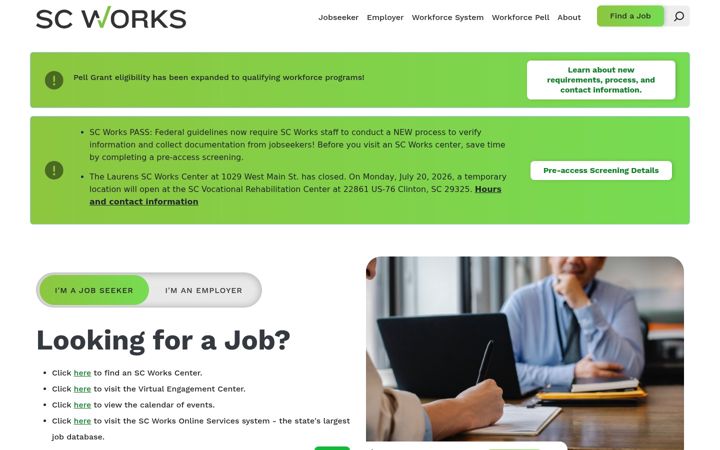 Screenshot of scworks.org