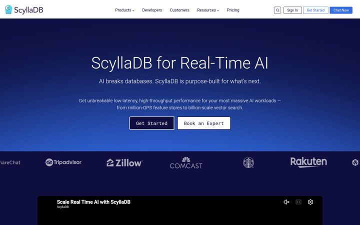 Screenshot of scylladb.com