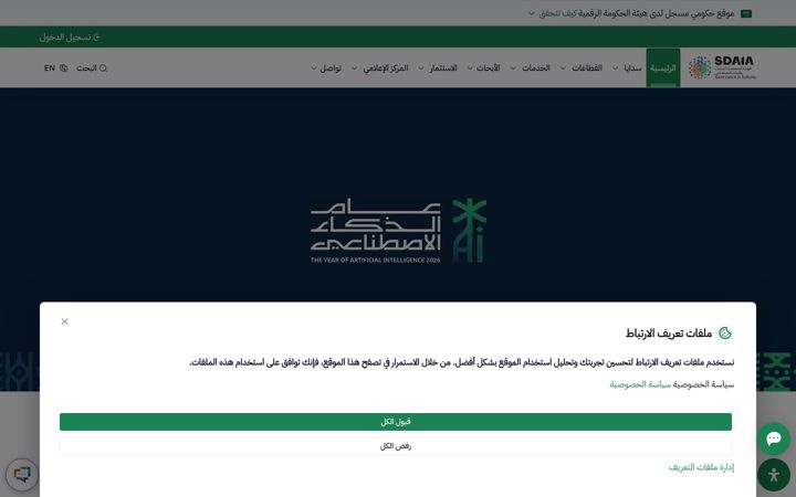Screenshot of sdaia.gov.sa