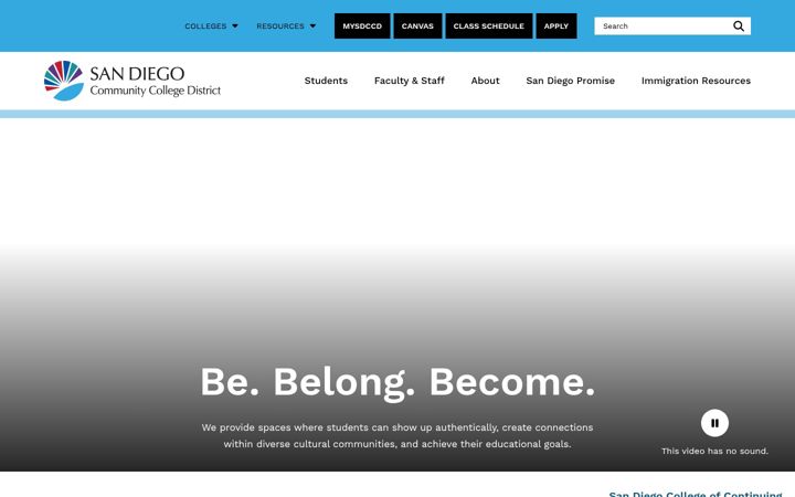 Screenshot of sdccd.edu