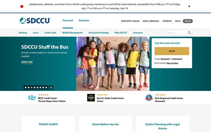 Screenshot of sdccu.com