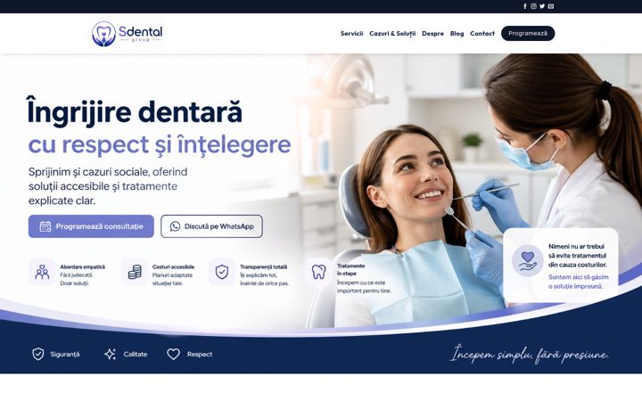 Képernyőkép: sdental.ro