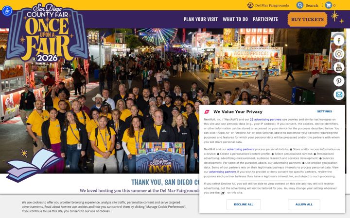 Screenshot of sdfair.com