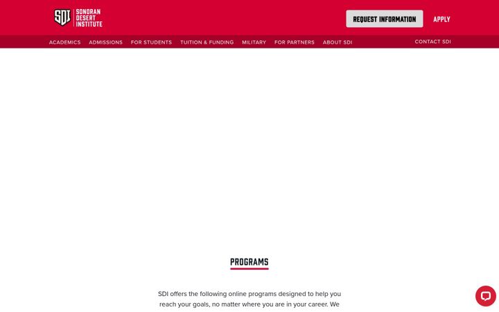 Screenshot of sdi.edu