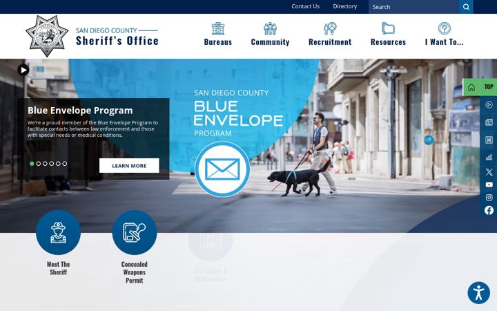 Screenshot of sdsheriff.gov