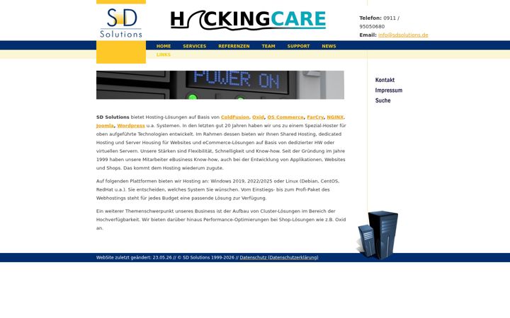 Screenshot of sdsolutions.de