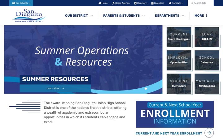 Screenshot of sduhsd.net