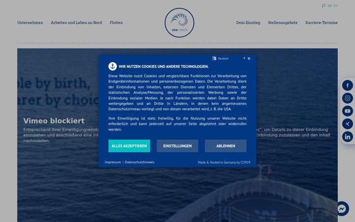 Screenshot of seachefs.com
