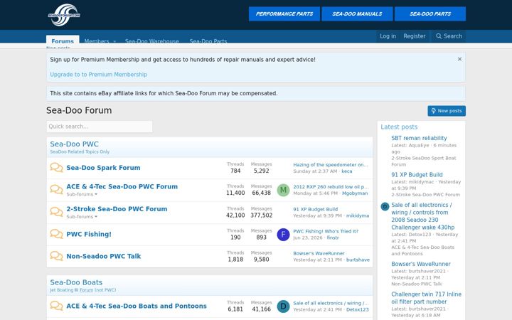 Screenshot of seadooforum.com