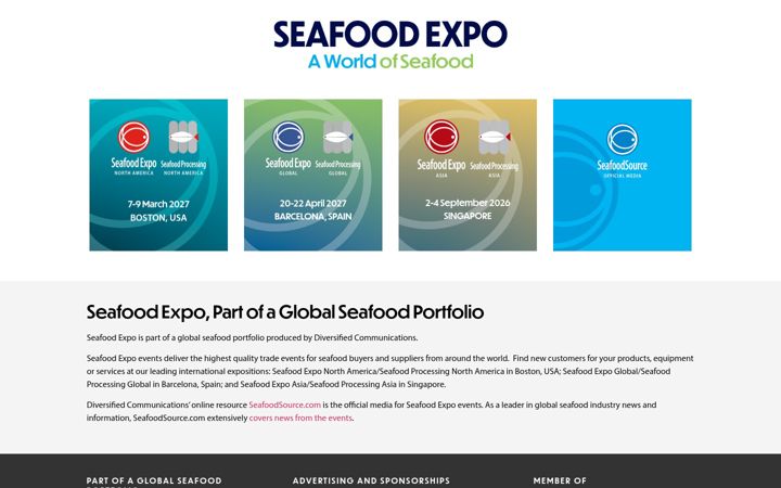 Screenshot of seafoodexpo.com