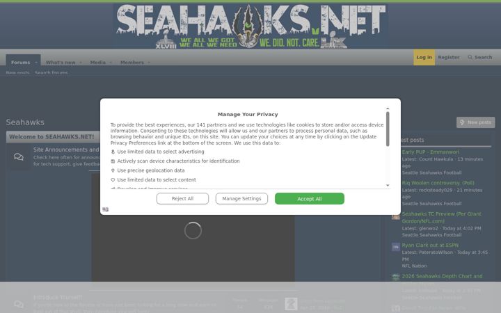 Screenshot of seahawks.net