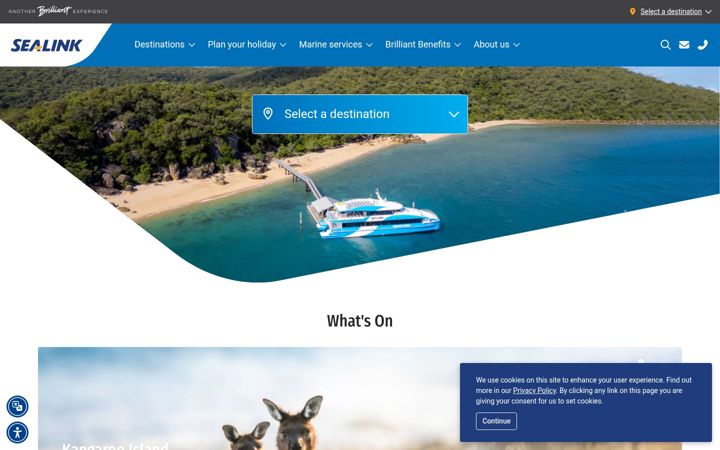 Skærmbillede af sealink.com.au