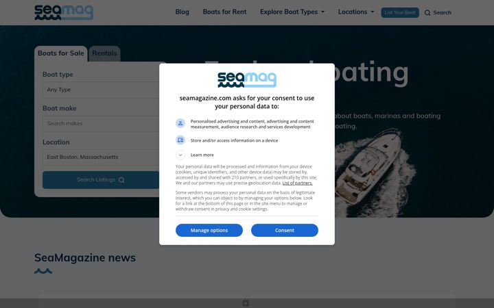 Screenshot of seamagazine.com