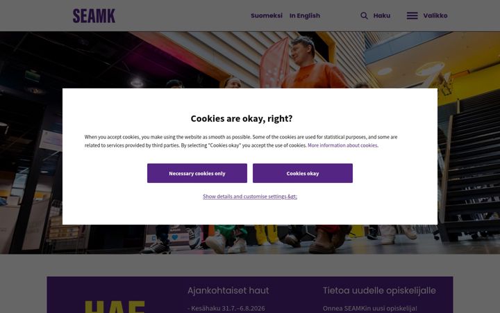 Skjermbilde av seamk.fi