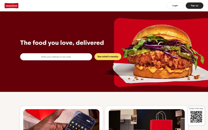 Screenshot ta' seamless.com
